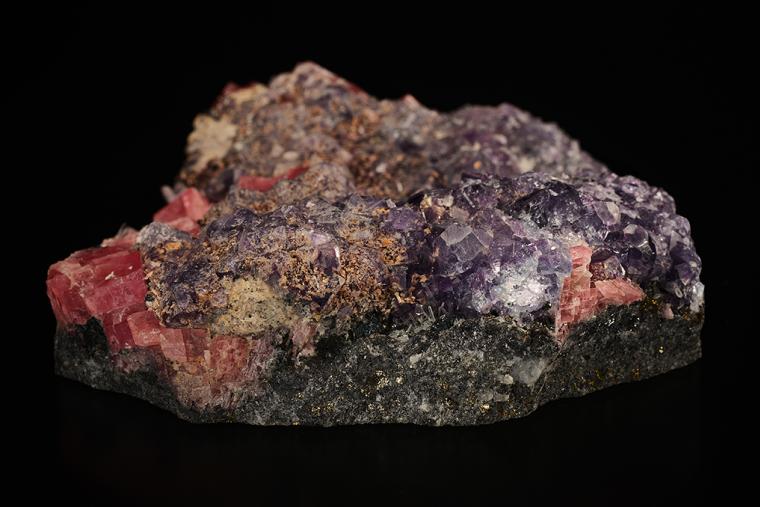 RHODOCHROSITE with FLUORITE